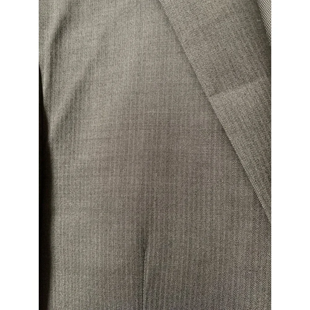 Awareness Kenneth Cole Mens 40R Gray Stripe Sports Coat 2 Button Duel Vent